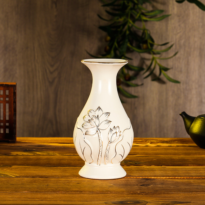 供瓶家用礼佛佛前供瓶供佛花瓶陶瓷供瓶佛堂观音净水瓶摆件佛前佛