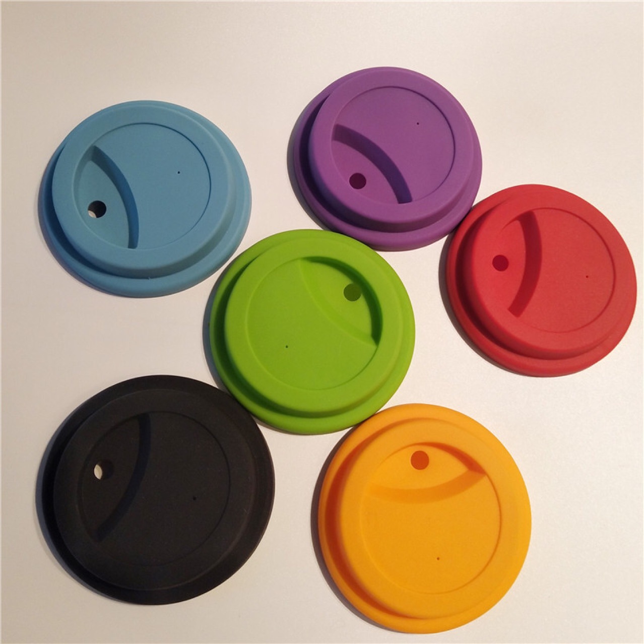 陶瓷杯硅胶杯套 休闲杯套 防滑防烫隔热防尘硅胶盖 圆形密封