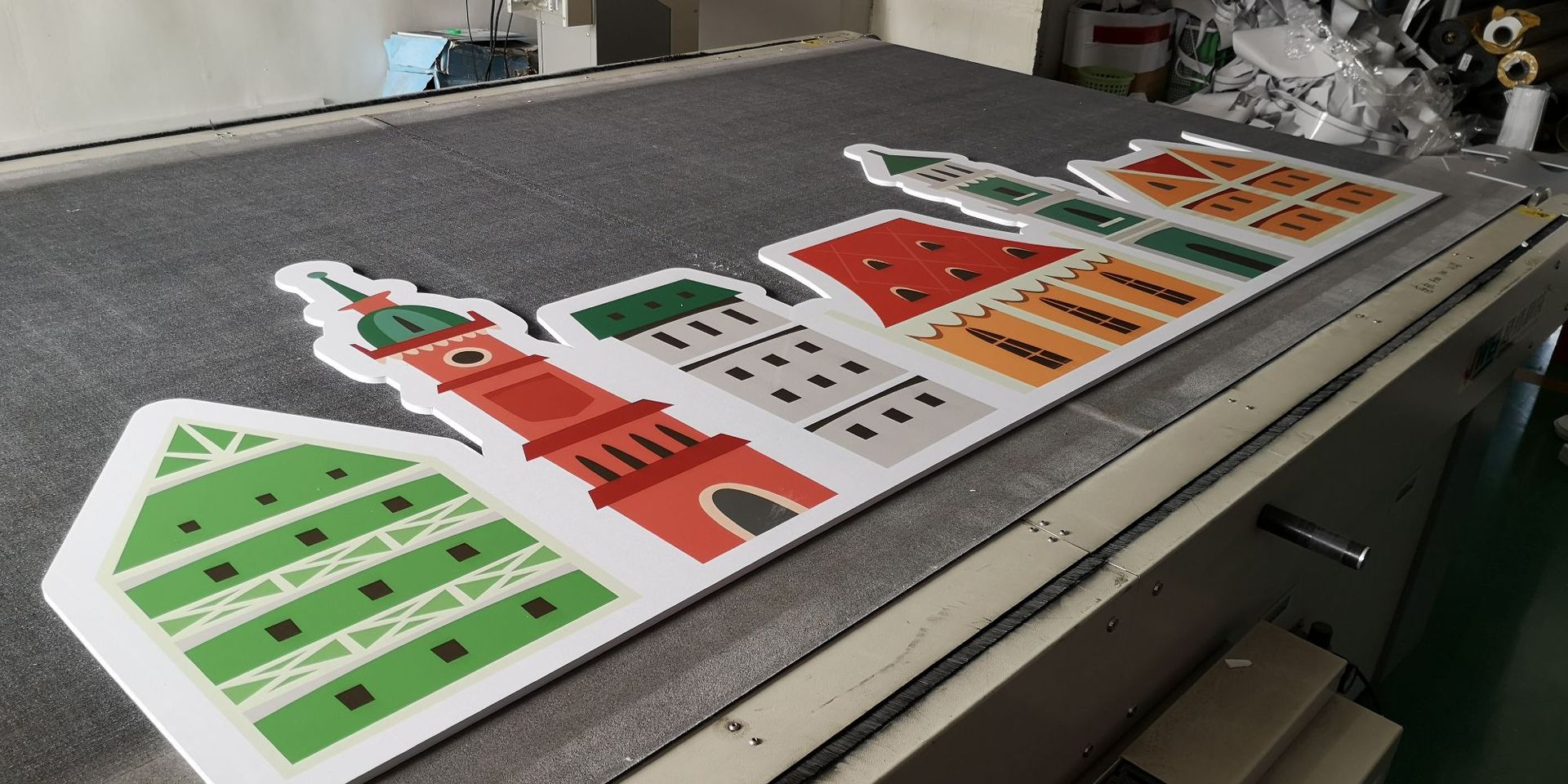 写真喷绘 户内户外写真 雪弗板雕刻镂空人脸圣诞节 异形裁切切割