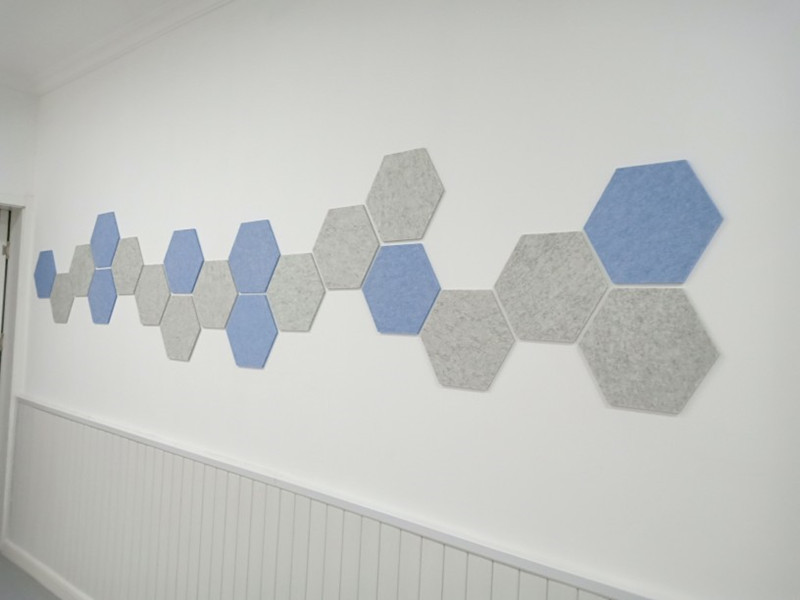 六角毛毡板 装饰创意墙贴毛毡六边形自由组合留言板 软木板照片墙