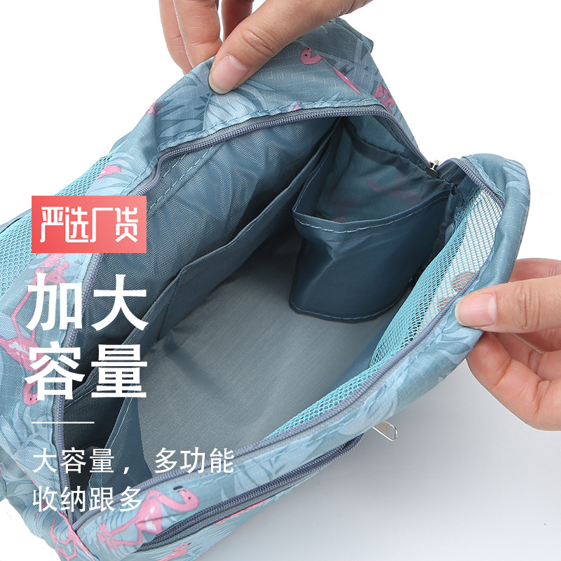 Large Capacity Cosmetic Bag New Waterproof Hook Wash Bag Multi-Functional Travel Cosmetics Storage Bag Factory Wholesale