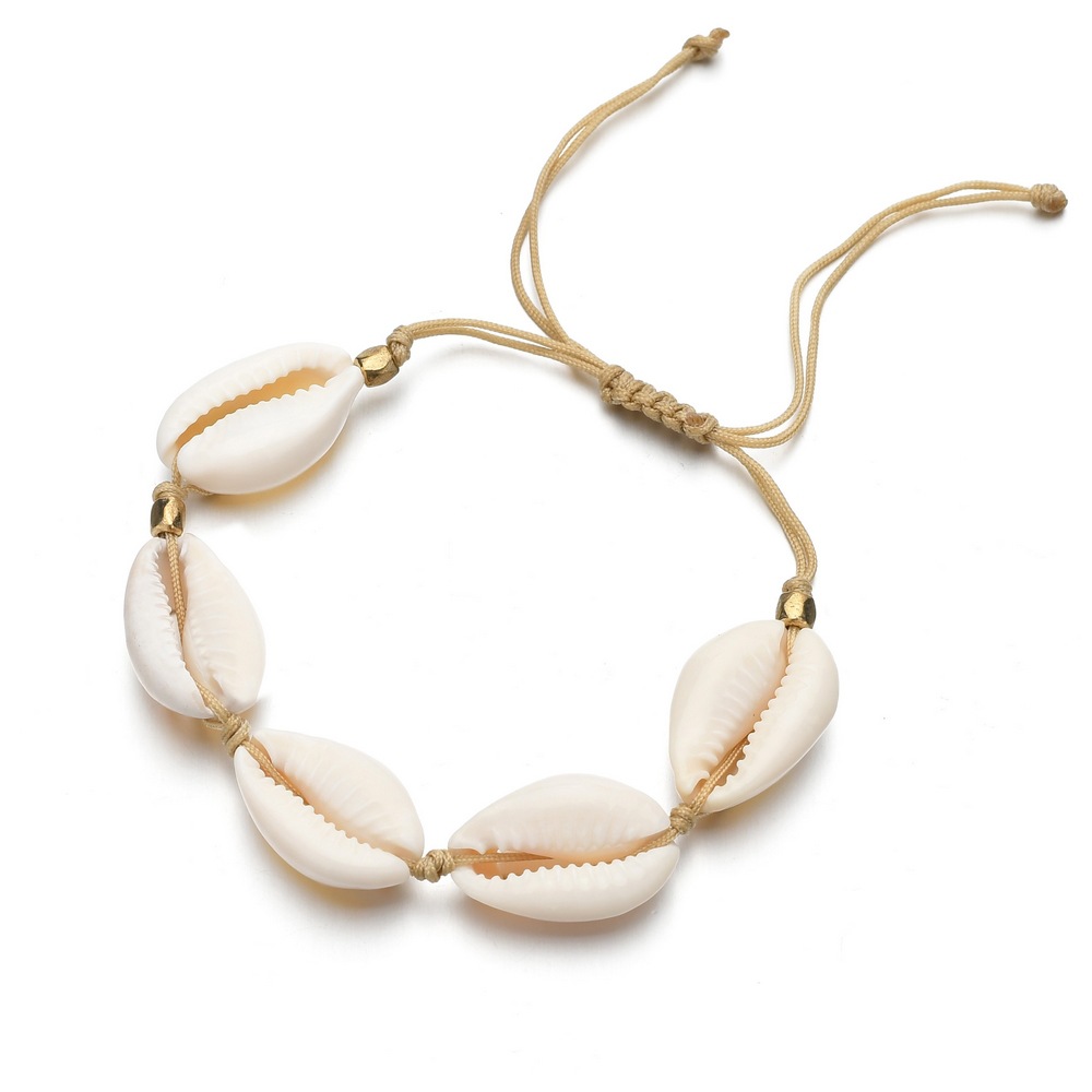 欧美跨境饰品wish亚马逊贝壳饰品编织中国结贝壳手链女