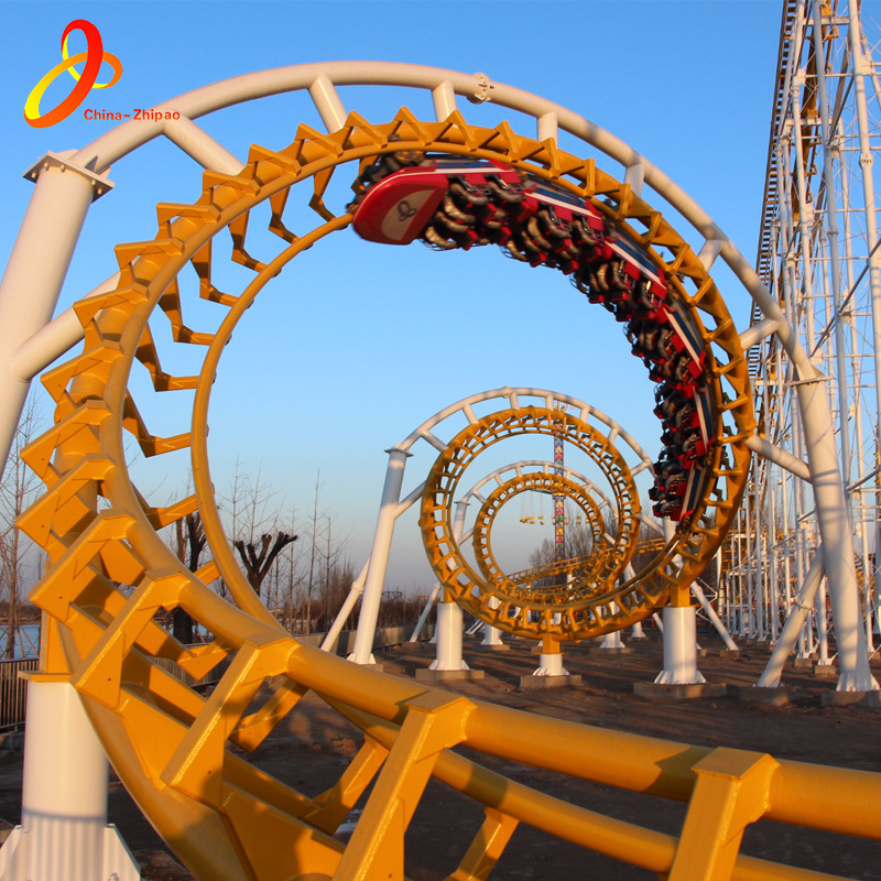 厂家直销大型过山车游乐设备生产环形过山车六环过山车