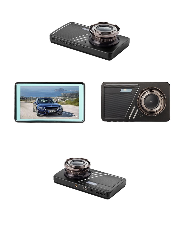 5寸行车记录仪1080p高清夜视双镜头停车监控车载hd car dvr