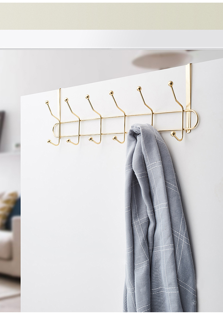现代简约铁艺门后挂衣钩宿舍出租房进门墙上个性实用装修饰品壁挂