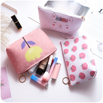 韩国卡通化妆包傻豹顽皮豹火烈鸟手包零钱包学生手包可爱文具笔袋