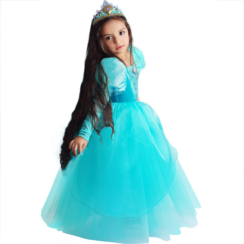儿童礼服公主裙新款美人鱼礼服儿童表演服万圣节演出服儿童婚纱