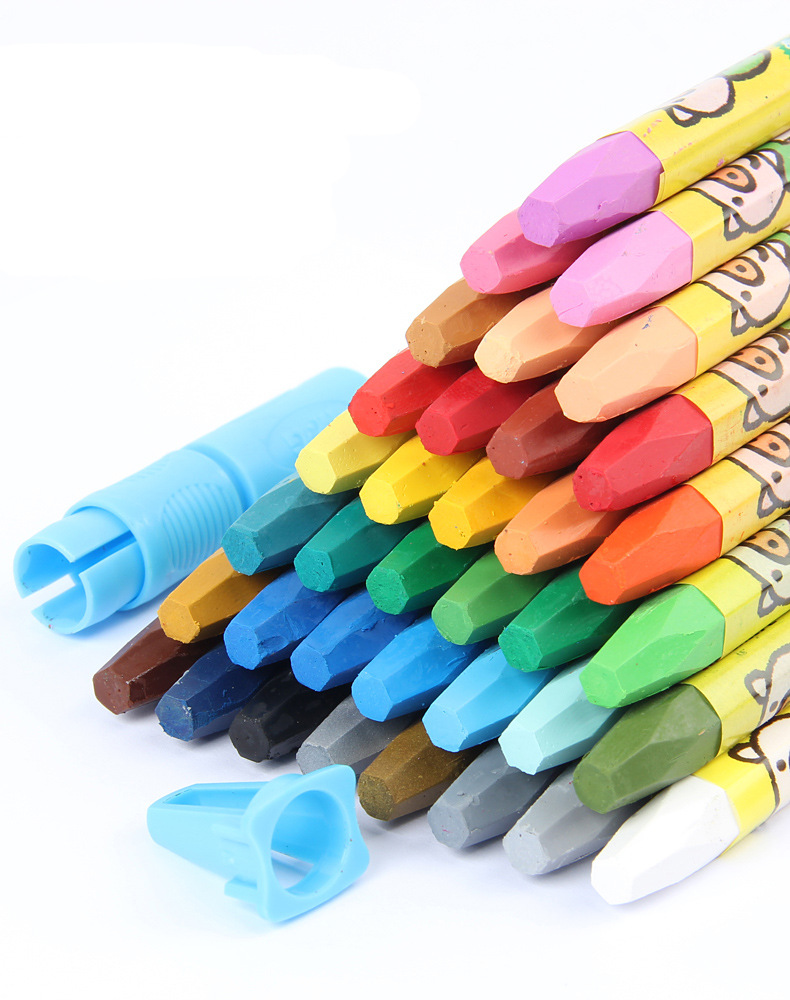 晨光油画棒12/18/24/36色蜡笔3301儿童学生绘画笔涂鸦彩色笔