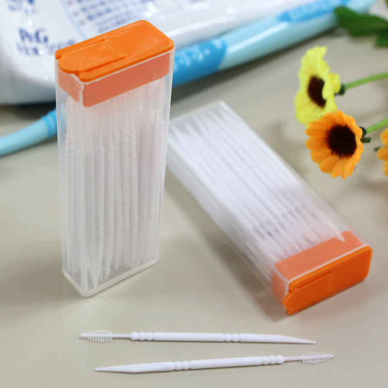 振兴k-0068双头塑料牙签盒装120支清洁齿缝牙签礼品定制厂家直销
