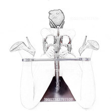 黑帝厂家直销成人情趣 不锈钢精致拘束驷马器另类手足颈固定铐