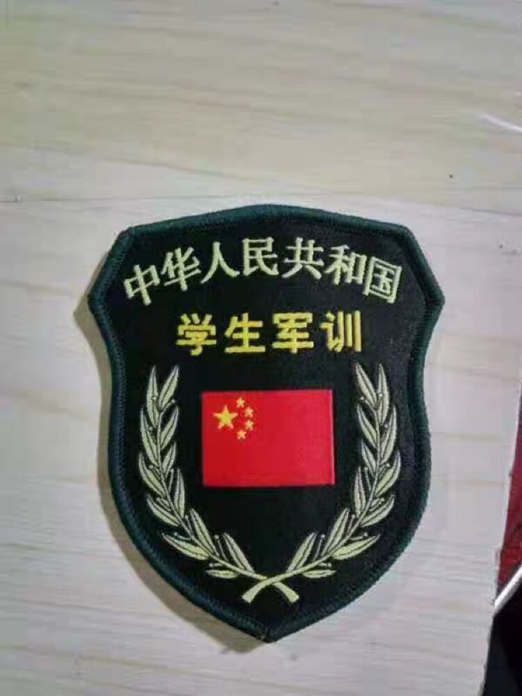 现货学生军训臂章挂式臂章织唛臂章作训服标志服饰配件定做