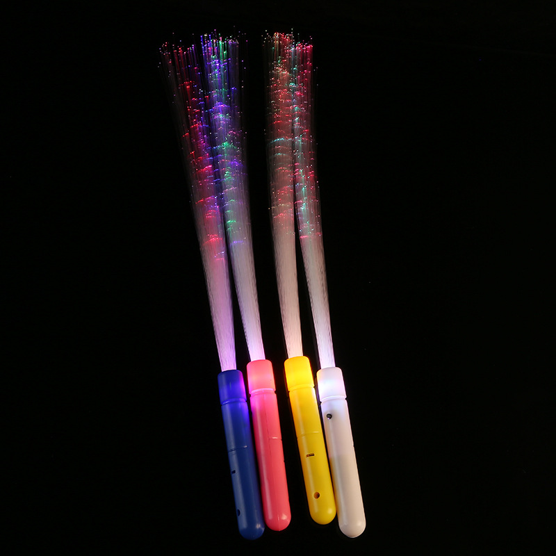 Factory Direct Sales Colorful Butterfly Shining Braid Led Fiber Optic Flash Stick Party Concert Cheer