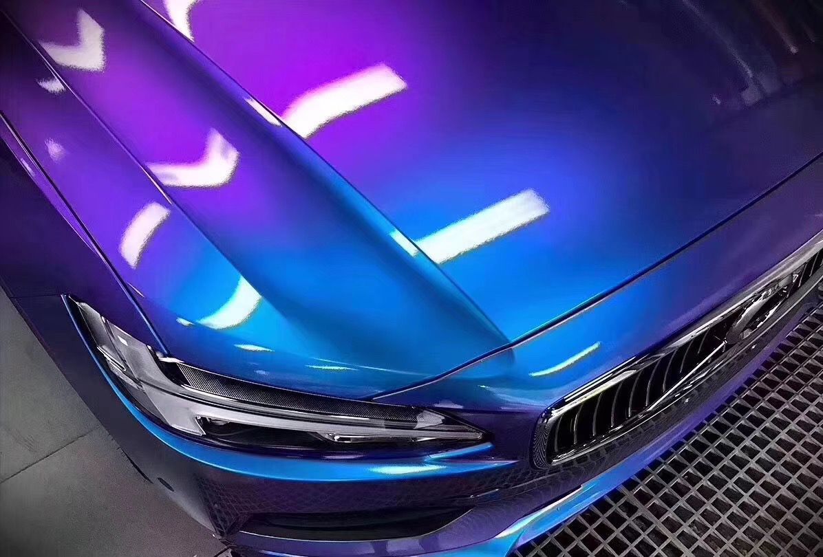 新款 变色龙亮面金属极光蓝 亚面金属极光蓝车身改色膜