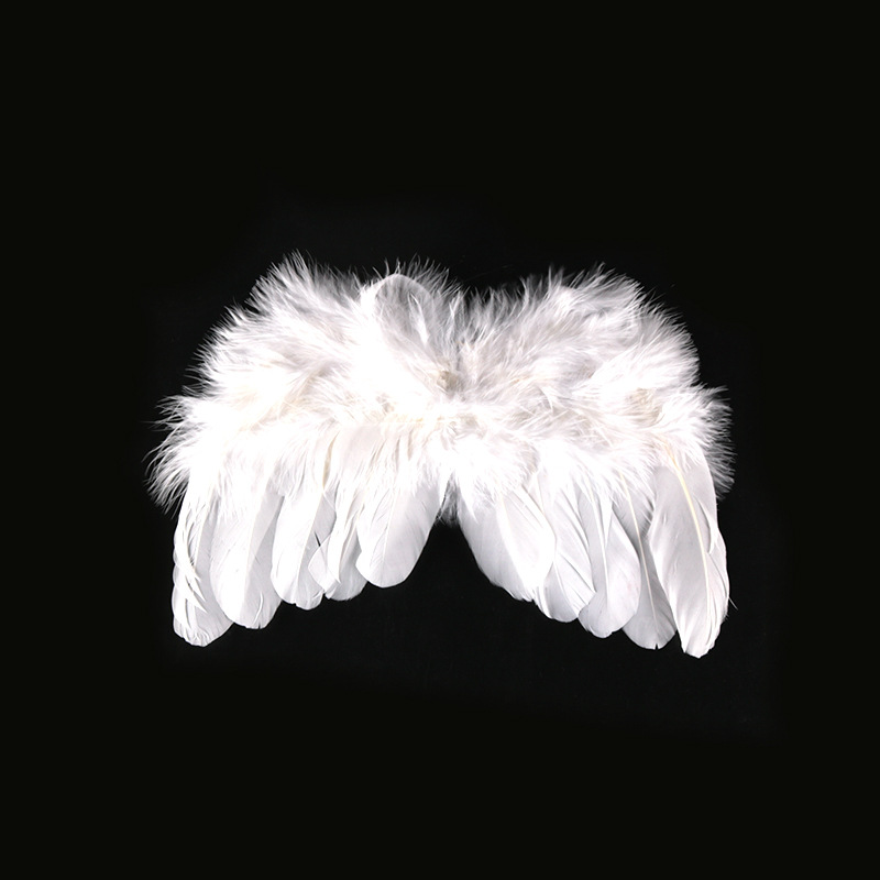 天使翅膀 周岁宝宝写真道具 天使头箍婴儿翅膀摄影配饰羽毛翅膀批