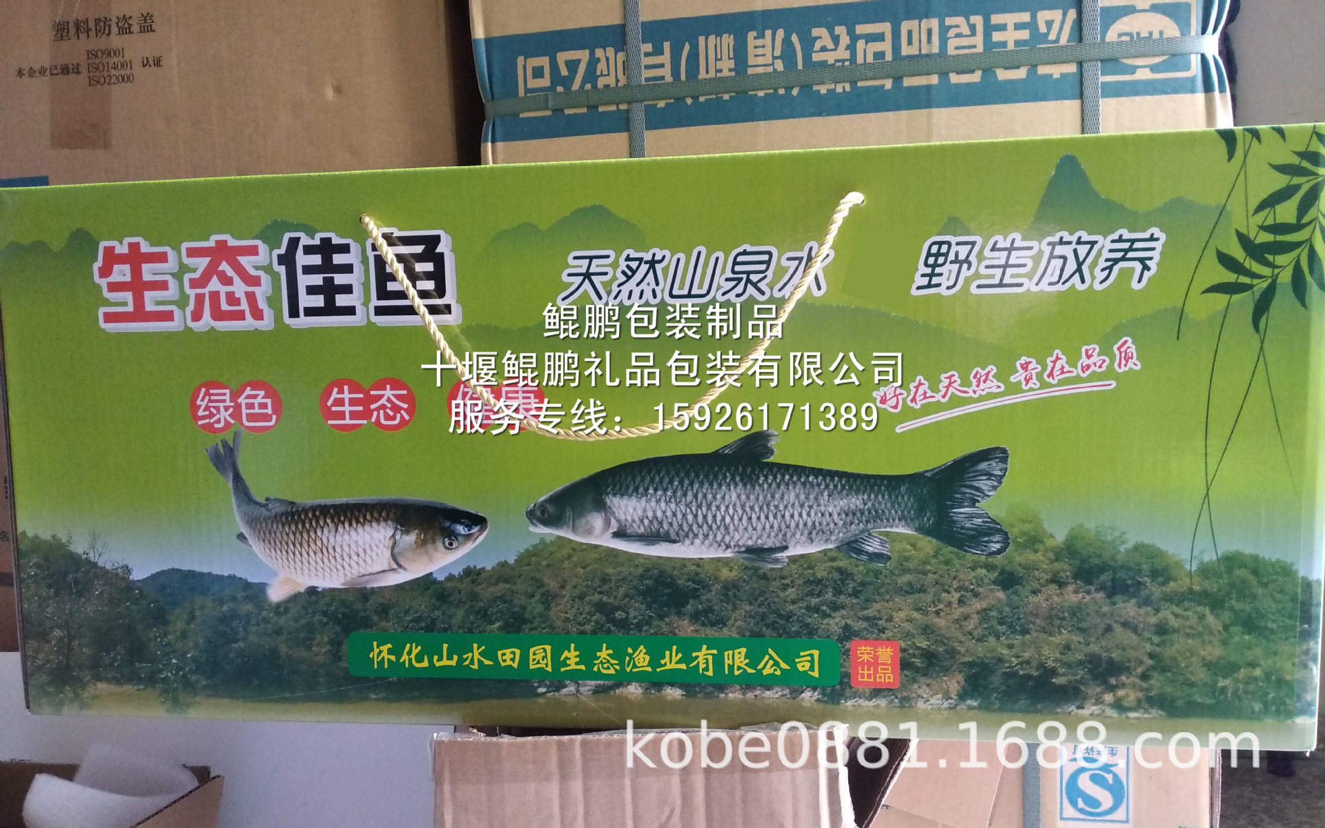湖南怀化贵州桂林活鱼礼品包装盒青鱼草鱼鲟鱼海鲜快递包装礼盒箱