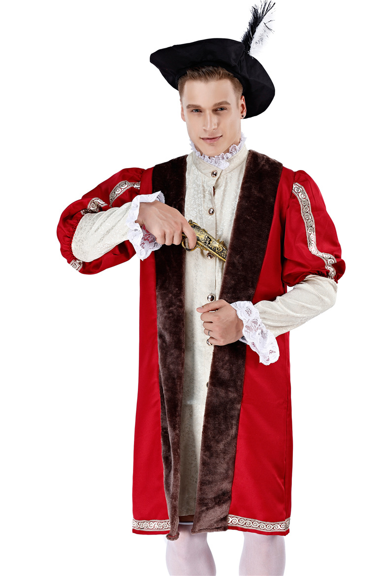 2019年中世纪欧洲国王骑士服装角色扮演主题派对舞台话剧演出服装