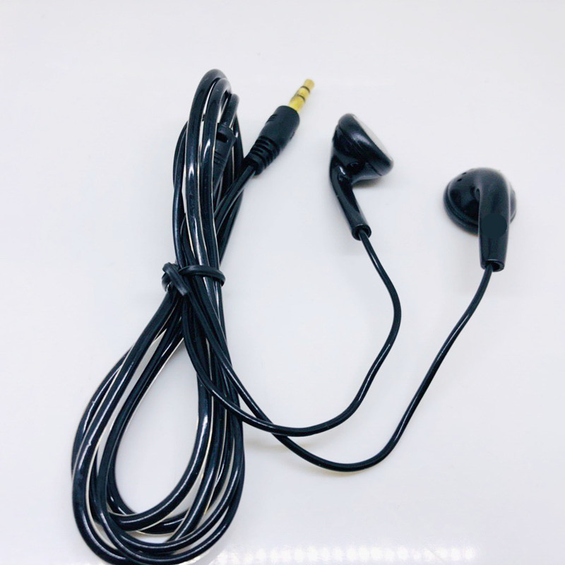 通用水晶线平头手机耳机彩色圆线mp3随机听电脑立体声老式款耳塞