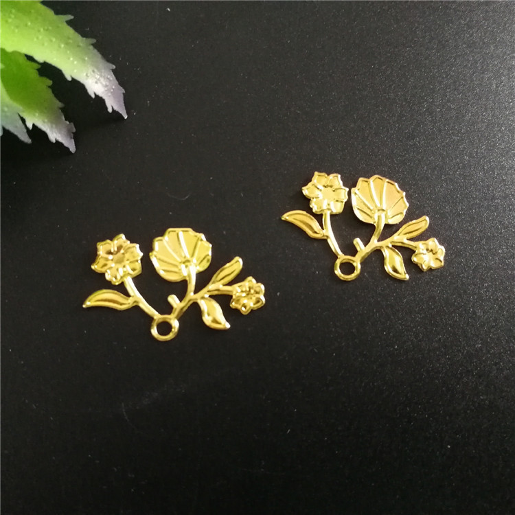 diy古风秀禾服头饰 古装金属花片发夹发饰底托 29*19mm新款小树枝