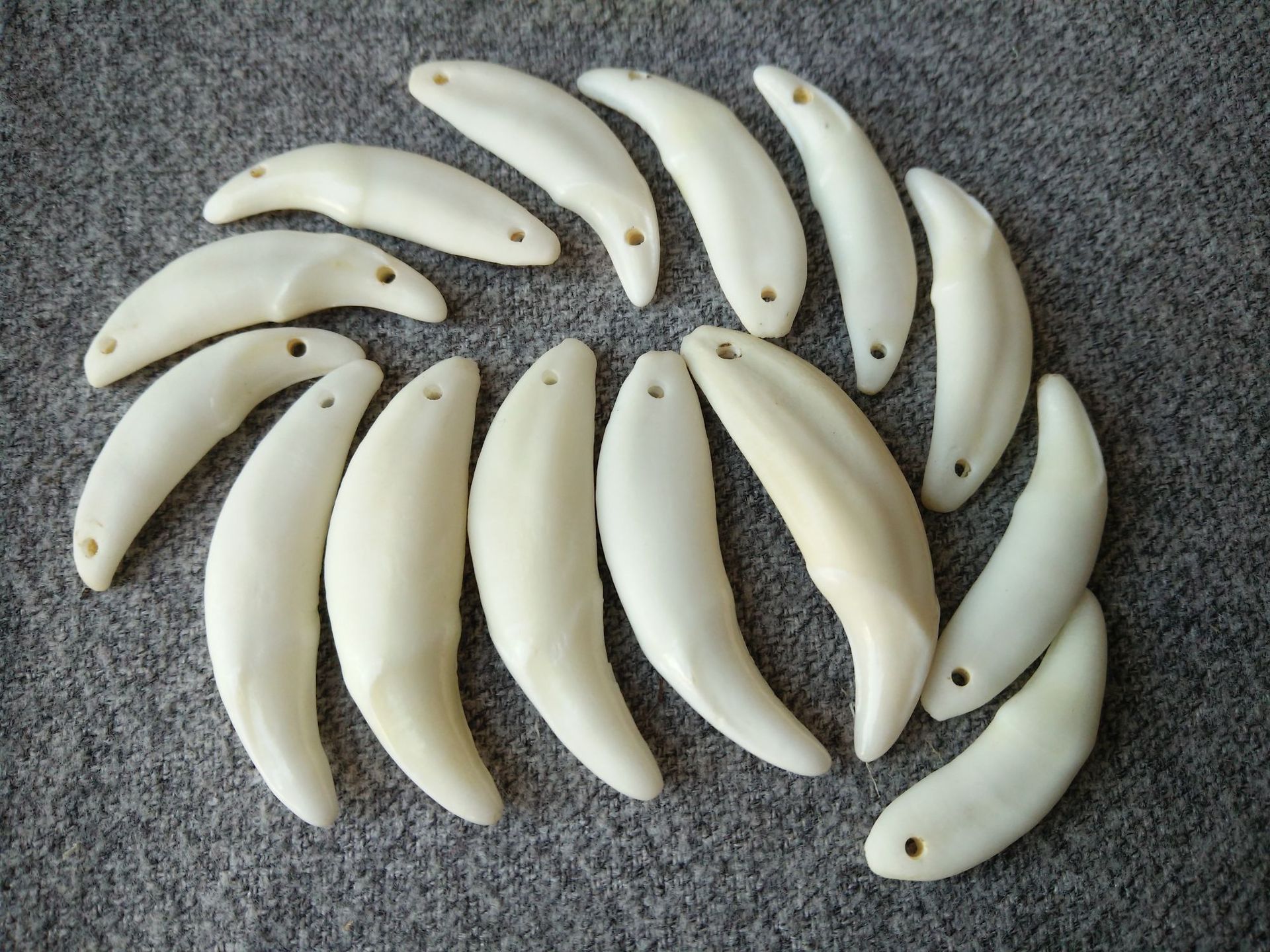 真狗牙饰品狼牙吊坠原色黑狗牙漂白藏獒牙批发项链手链地摊货标本