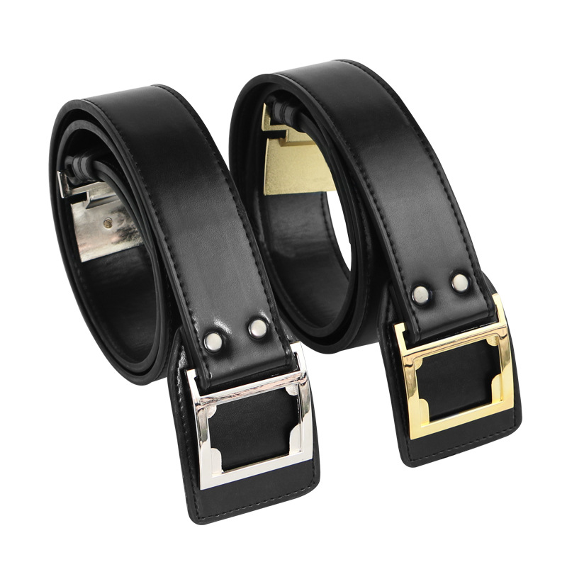 常服外腰带pu皮皮带黑色军迷保安外腰带战术腰带新式作训腰带