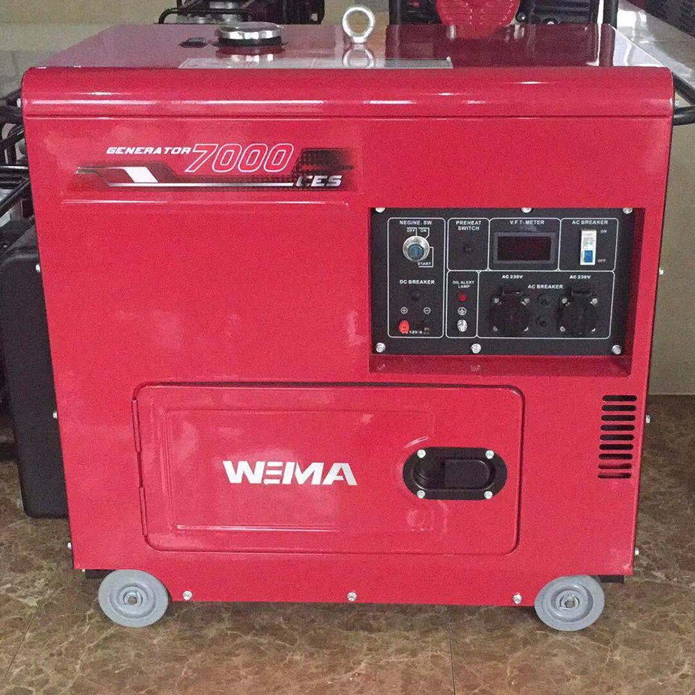 威马小型家用静音风冷柴油发电机组 220v/380v 5kw7kw8kw发电机组