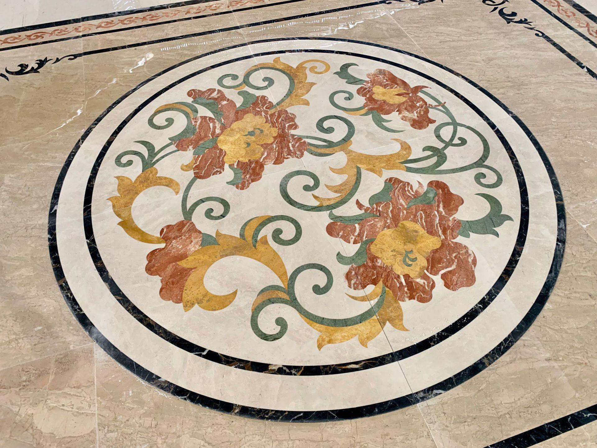 云浮厂家直售定制大理石拼花欧中国风地面墙身铺贴背景墙客厅玄关