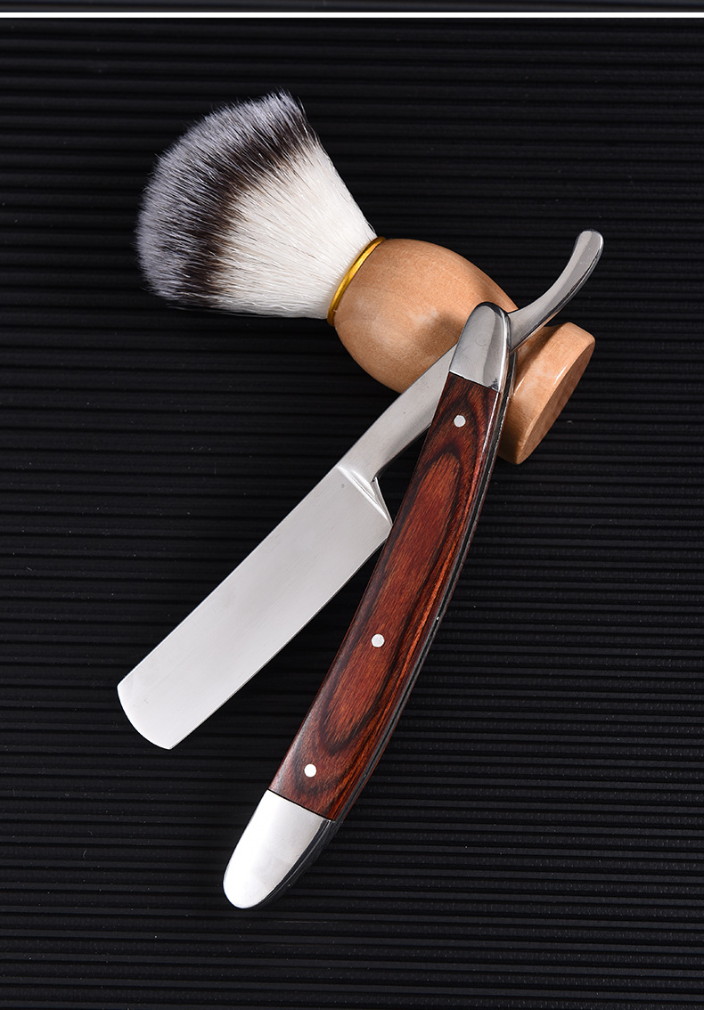 彩木剃刀 经典老式剃须刀 手动剃刀刮胡刀 剃头刀工具