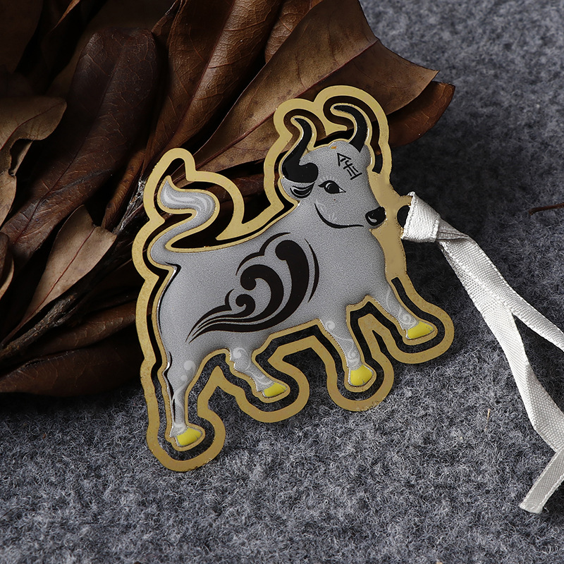 中式风格牛家族读书书签迷你金属可爱学生书签礼物纸页夹多款供选