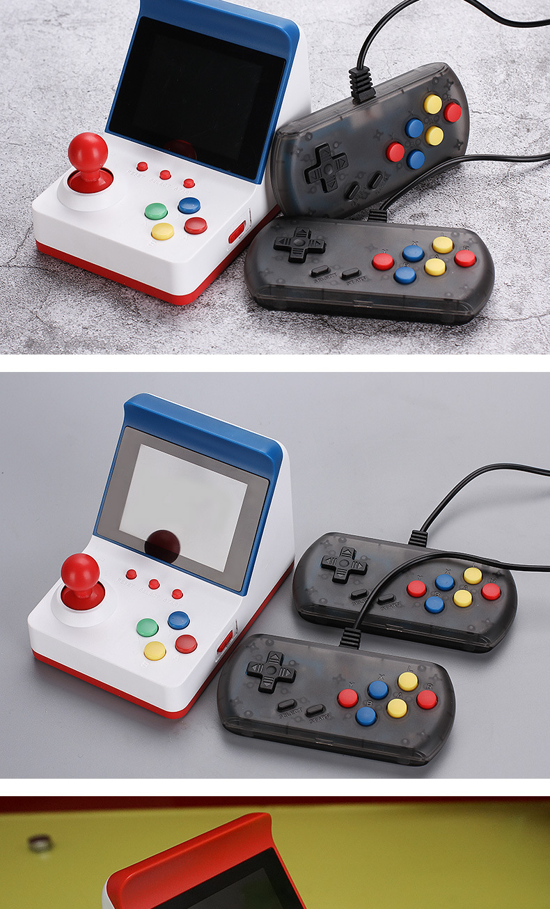 现货a6游戏机迷你小型复古游戏机摇杆掌机儿童便携式fc红白机双人
