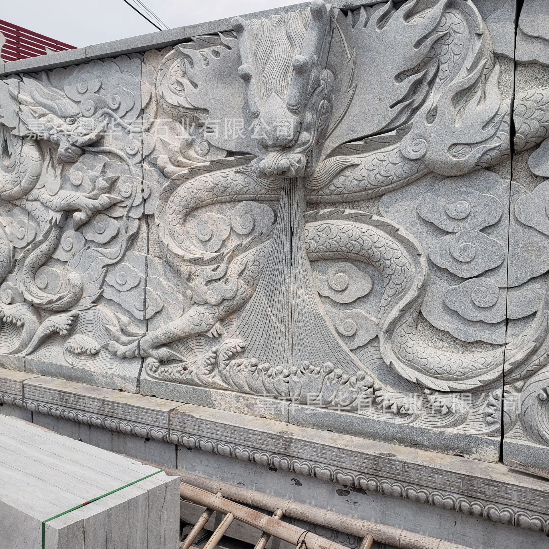 厂家直销浮雕照壁 古城砖雕浮雕壁画 园林景观大型石雕九龙壁浮