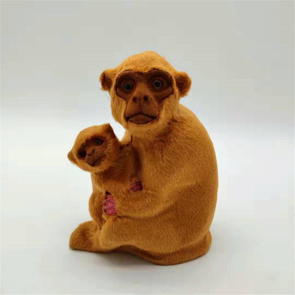 猴子 仿真猴子 蹲猴子 高20cm 动物模型 摄影舞台道具 猴子公仔