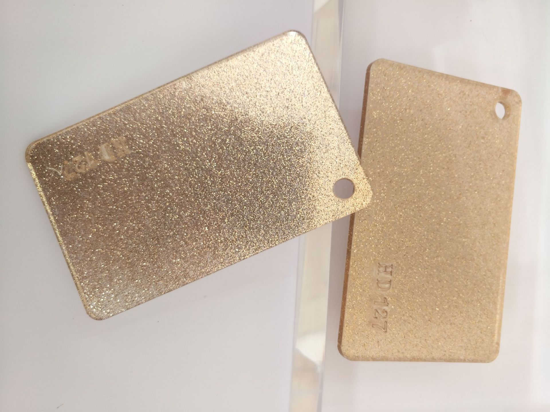 时兴亚克力有机玻璃特殊双面闪金板浅金色