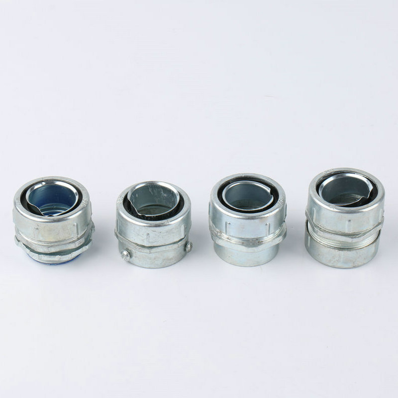 镀锌包塑软管箱式接头外牙内牙外螺纹三柱自固卡簧dpj外丝管接头