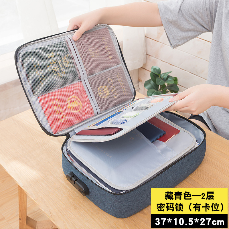 Id Storage Bag Boxes Household Multi-Layer Large Capacity File Document Package Passport Id Storage Bag