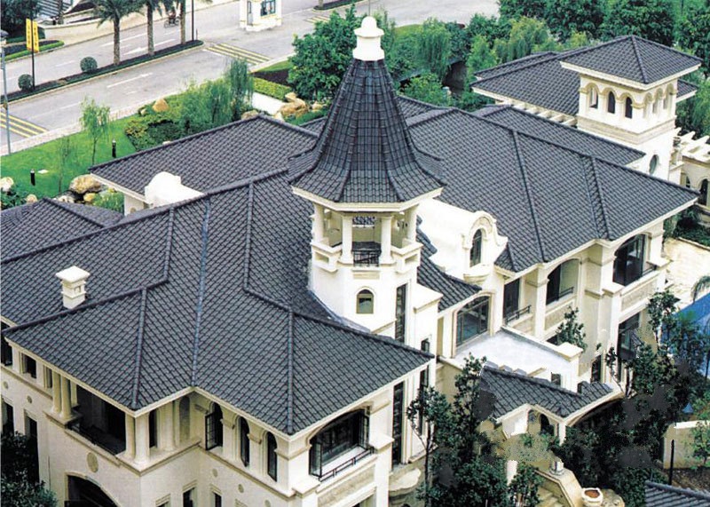 厂家直销波浪形别墅私宅陶土瓦 屋顶环保瓦孔雀蓝色陶瓷屋面西瓦