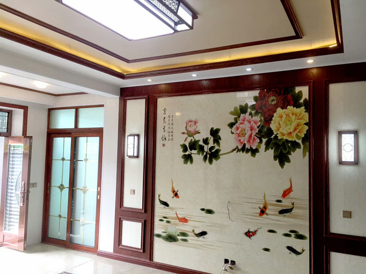 3d电视背景墙护墙板竹木纤维集成墙板玄关沙发卧室墙欧式现代简约