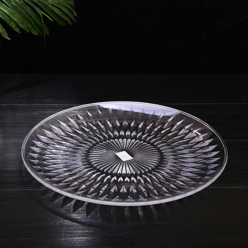 Manufacturers Supply Multi-Specification Crystal Fruit Plate Acrylic Snack Platter Transparent Plastic Snack Plate Dried Fruit Tray Supply