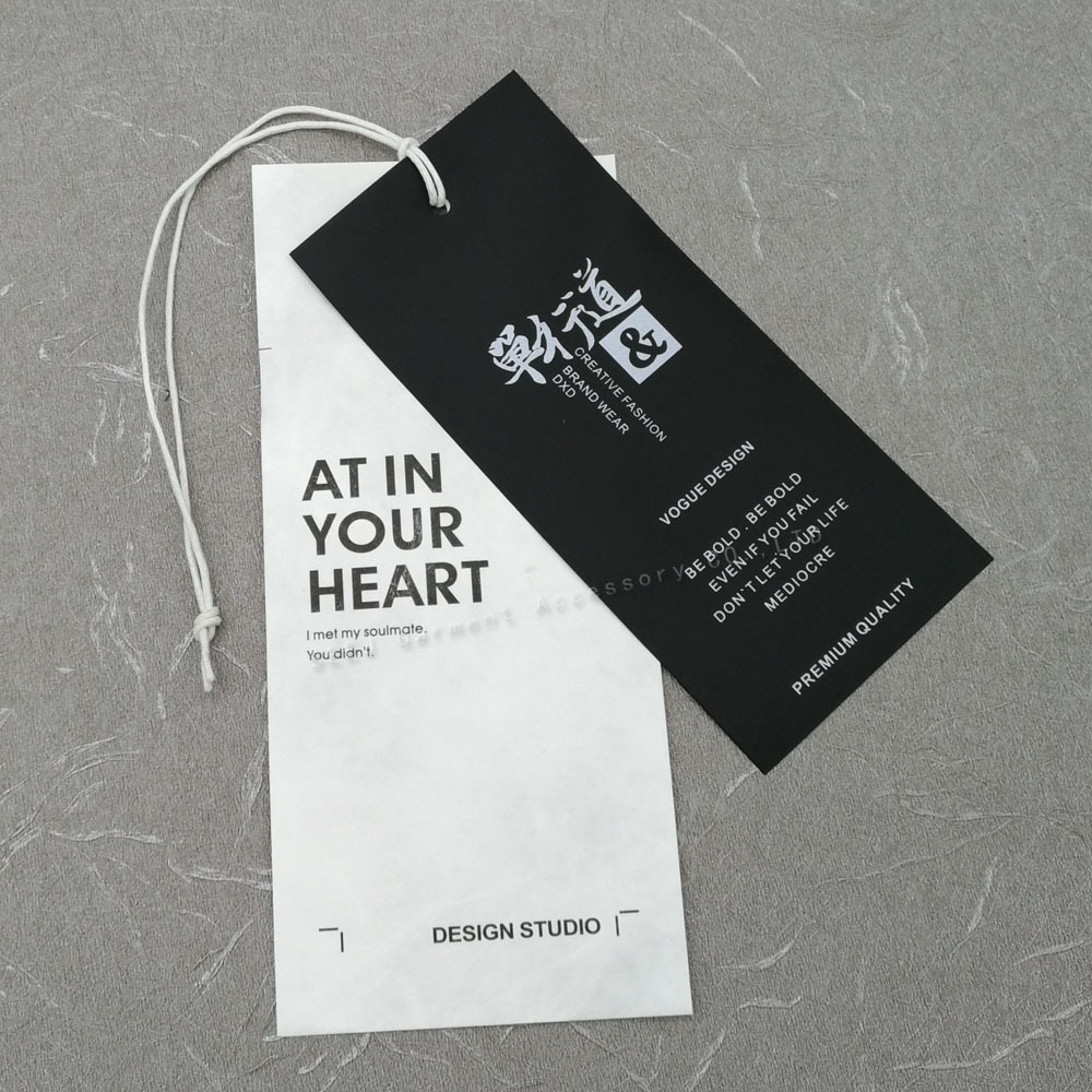厂家定制 软塑胶丝印吊牌 特种纸挂牌 服饰潮牌服饰挂卡