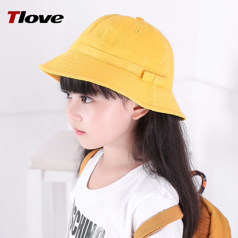 幼儿园帽子定做儿童小黄帽定制盆帽印logo小学生渔夫帽夏婴儿童帽