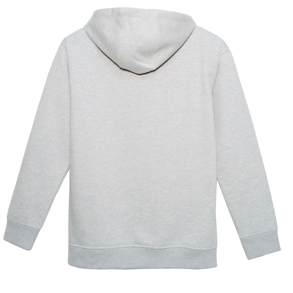 加绒春秋衣服定制logo印字灰色空白卫衣纯色男式连帽套头卫衣