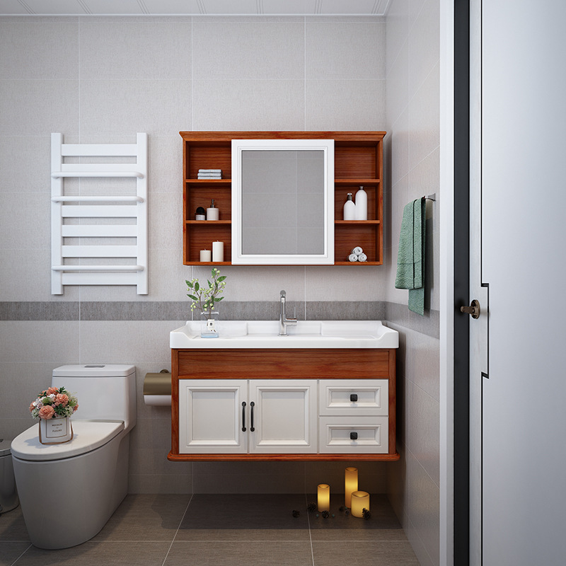 碳纤维浴室柜组合卫生间吊柜洗手盆小户型洗漱台盆现代简约挂墙式