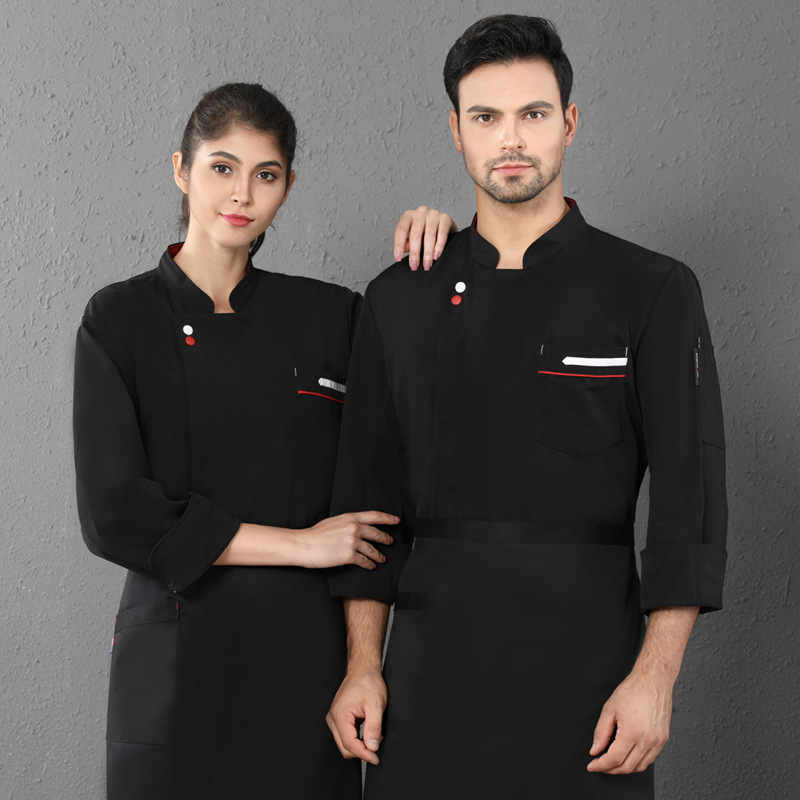 厨师服工作服 酒店中西餐面包房糕点房烤鸭店厨师传菜员工服定做