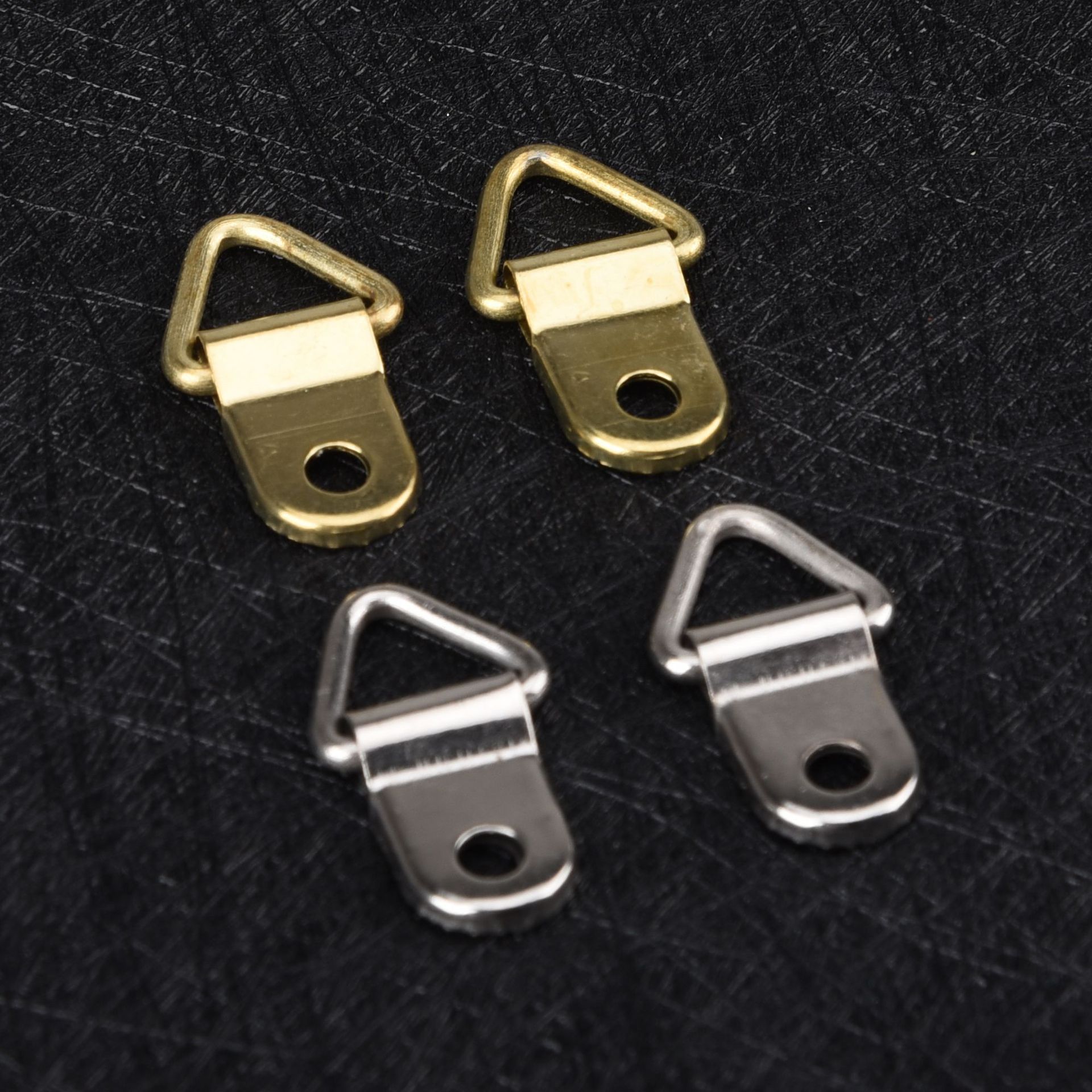 跨境供应金银色加粗三角d形挂钩 半圆相框挂钩100只套装画框配件