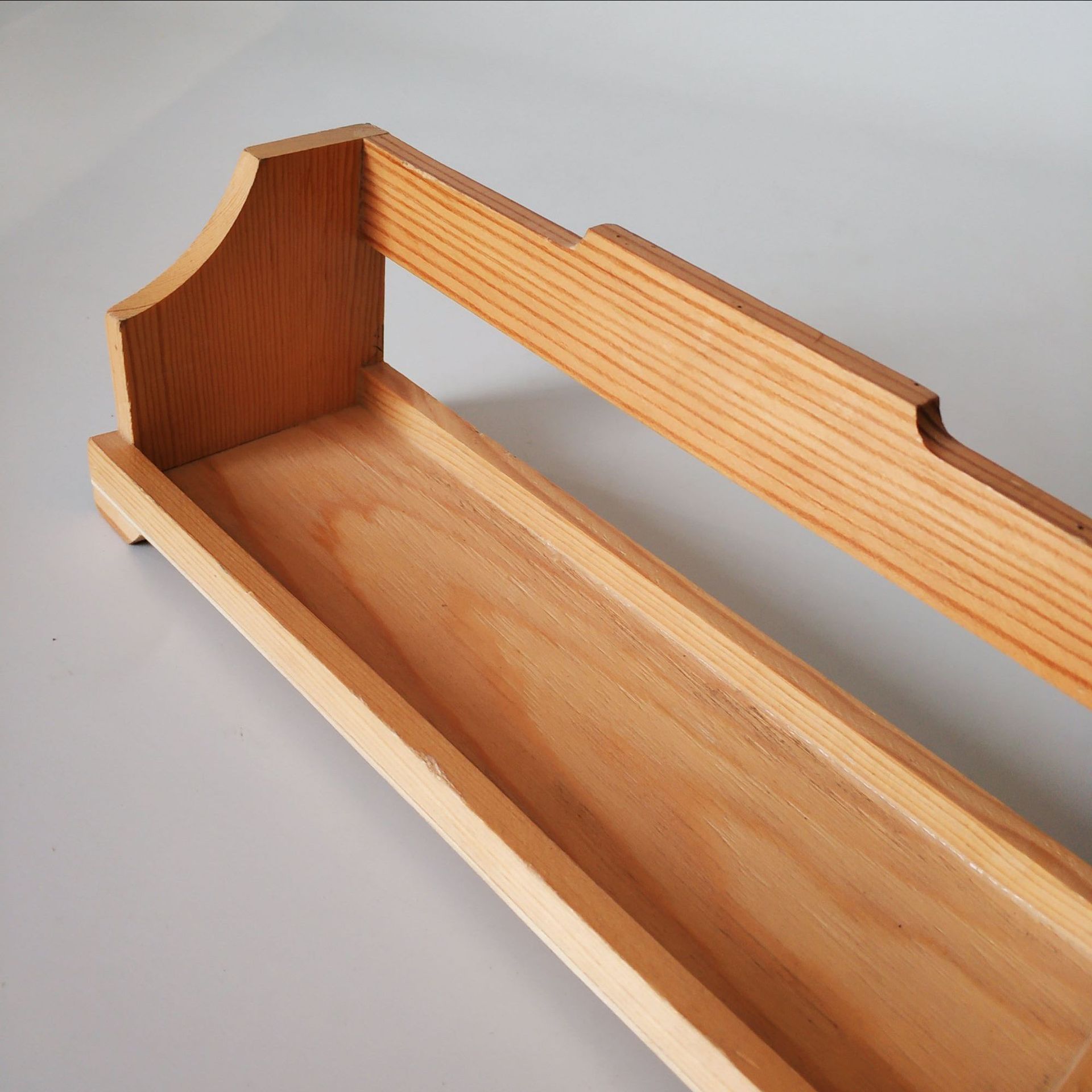 松木三个玻璃罐置放架子 酒店厨房客厅置物收纳木架子定制产品