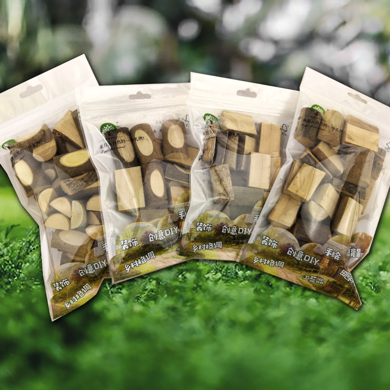 半圆柱枕头木片带皮小木桩实木手工材料制作木艺diy原木创意挂件