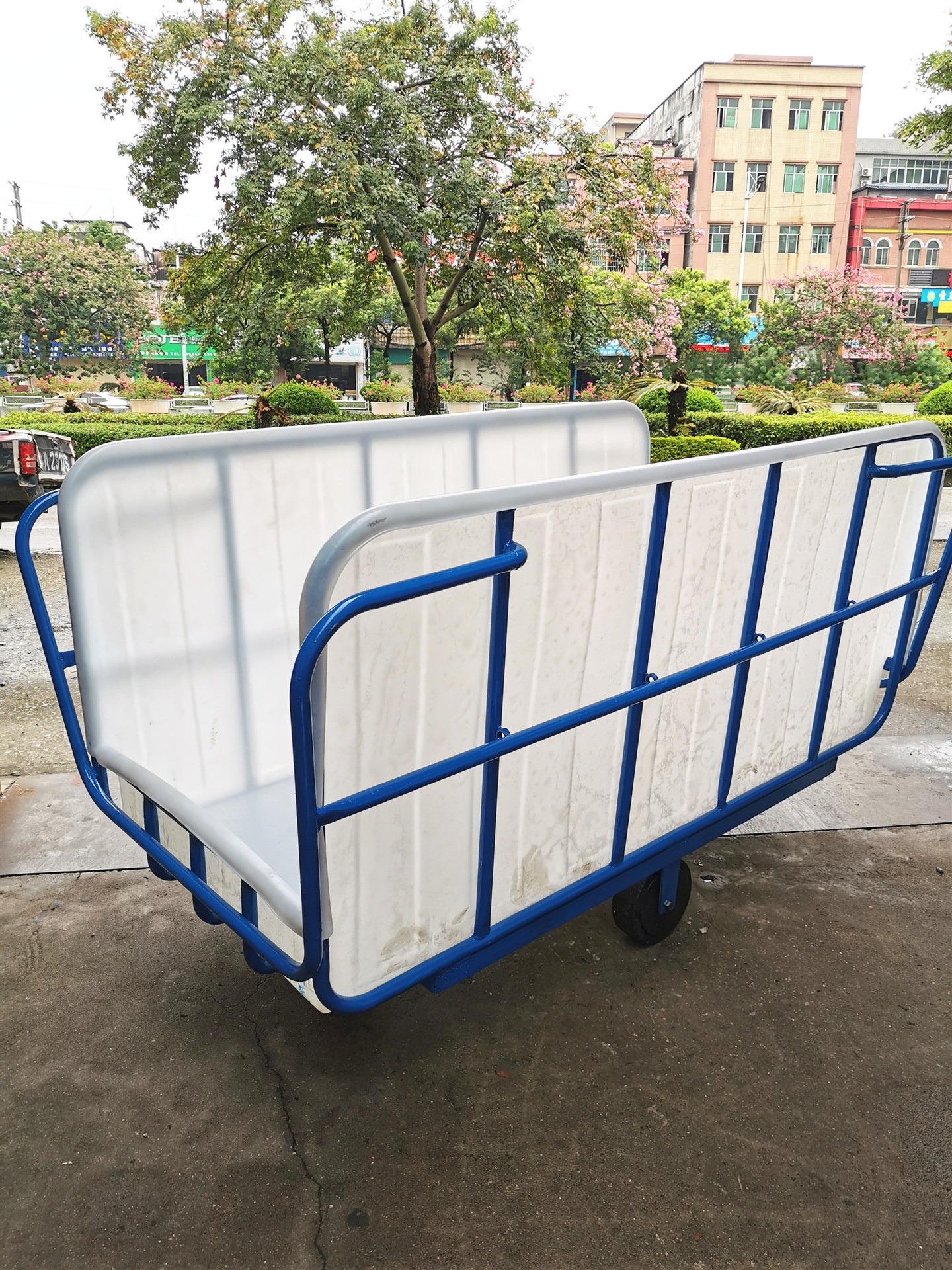 漂染织造厂用手推周转布斗车 无尘车间用布匹定型周转落布车