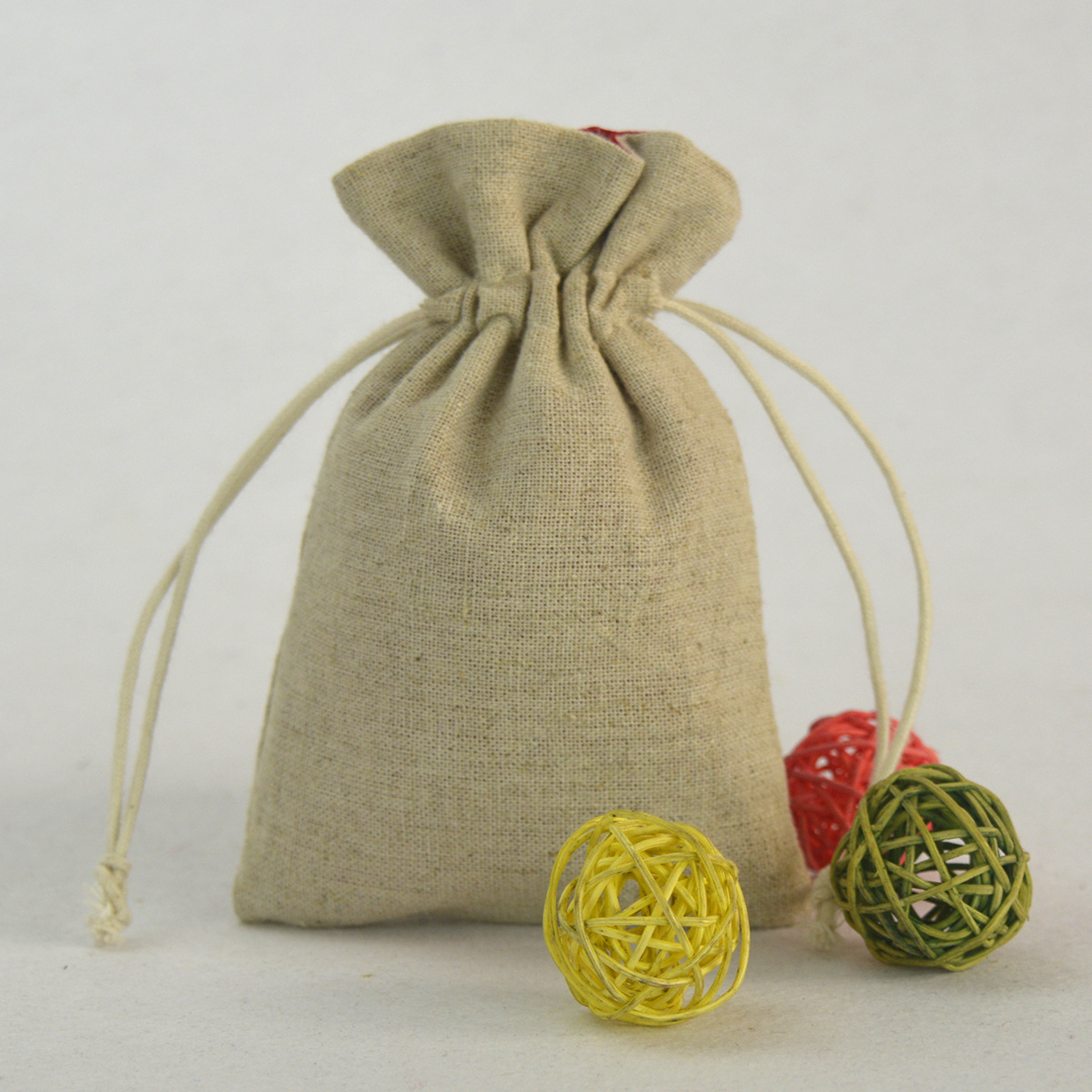 厂家定做实用棉麻布包装袋餐具布袋刀叉收纳束口抽绳黄麻布袋耐用