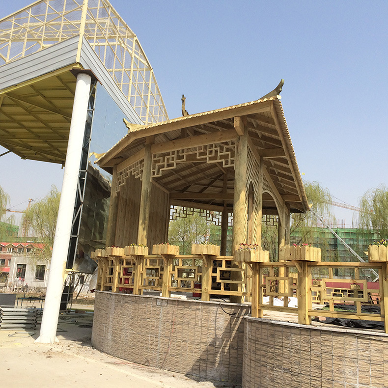 现货热销 花园防腐木门亭 庭院门亭 古风防腐木门亭厂家直销