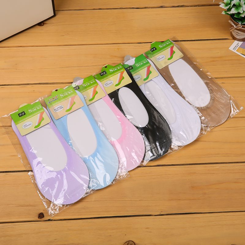 Independent Packaging Spring and Summer New Thin Candy Color Women's Low-Cut Liners Socks Polyester Solid Color Invisible Socks Factory Wholesale