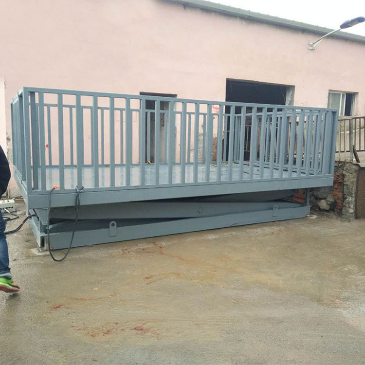 固定剪叉式升降机养猪场专用装卸台厂家非标定做电动液压卸猪台